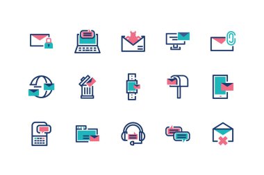 Ayrı ileti simgesi vektör tasarımı