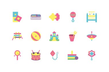 Ayrı oyuncaklar vektör tasarımı