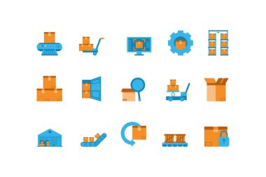 İzole dağıtım simgesi vektör tasarımı