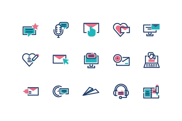 Isolated messages icon set vector design — Stock Vector