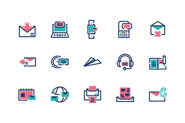 Isolated messages icon set vector design — Stock Vector