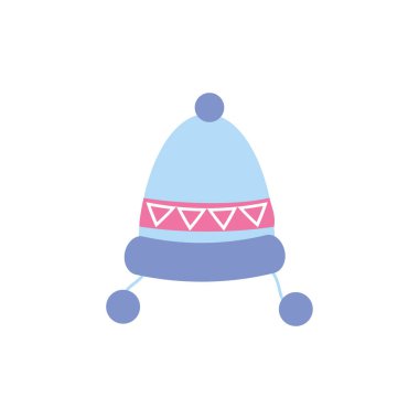 İzole edilmiş kış şapkası vektör tasarımı