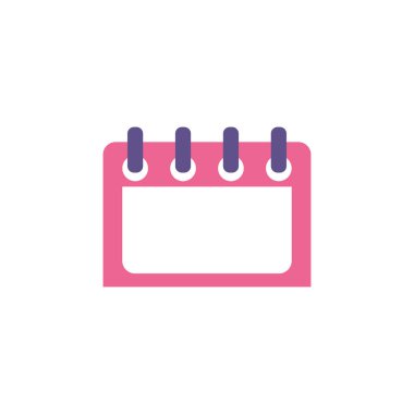 İzole takvim ikon vektör tasarımı