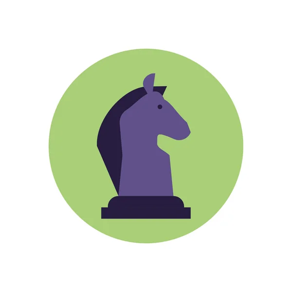 Isolado cavalo xadrez peça vetor design —  Vetores de Stock