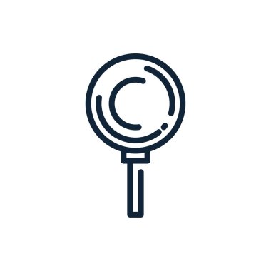 İzole lupe ikon vektör tasarımı