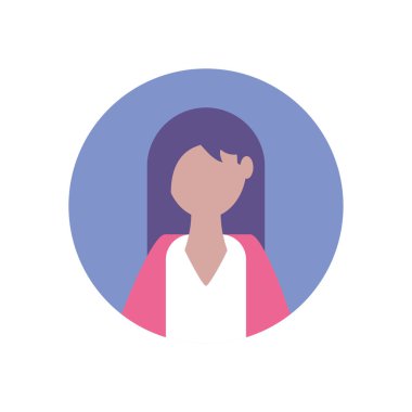 Avatar kadın kişi vektör tasarımı