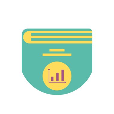 İzole iş akışı ve kitap vektör tasarımı