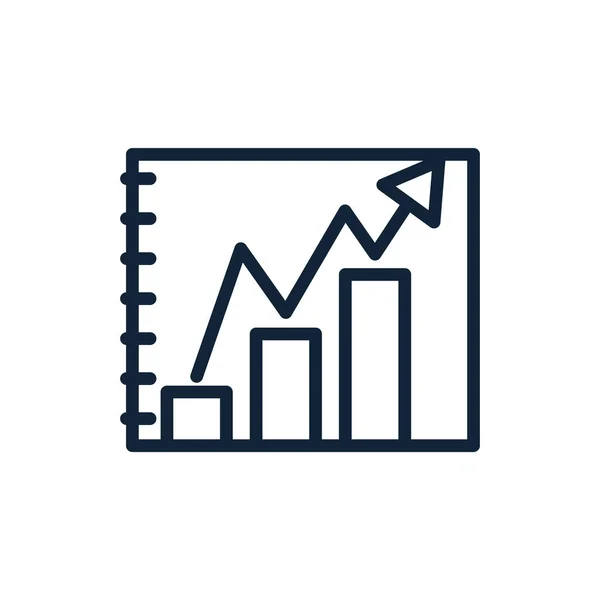 Isolierte Erhöhung Pfeil und Balken Vektor-Design — Stockvektor