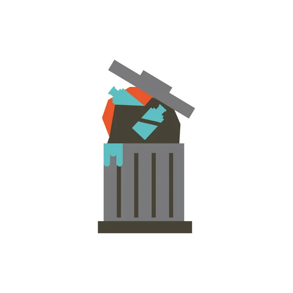 Isolated plastic bottles and trash vector design — 스톡 벡터