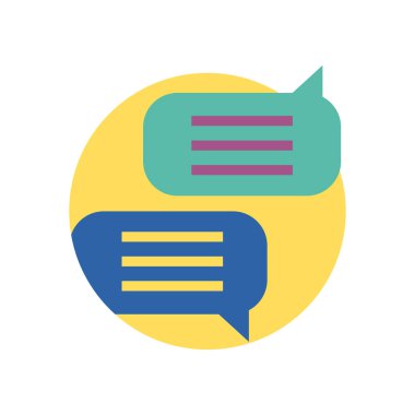 İzole iletişim baloncukları vektör tasarımı