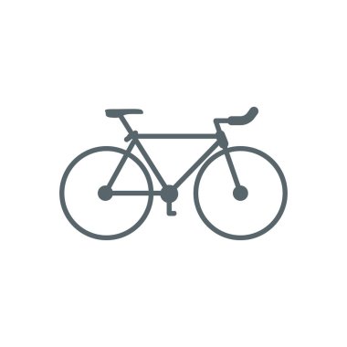 İzole edilmiş bisiklet simgesi vektör tasarımı