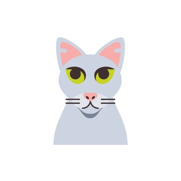 Carino disegno vettoriale del fumetto del gatto bianco — Vettoriale Stock