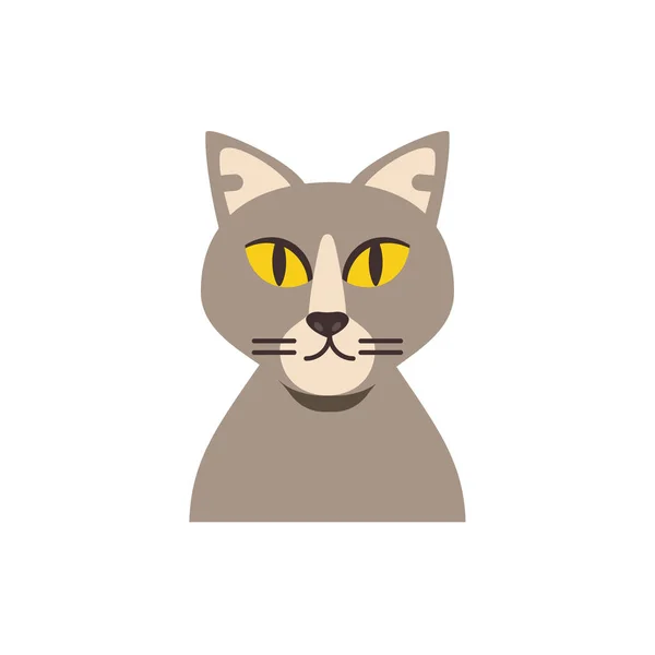 Carino disegno vettoriale del fumetto del gatto marrone chiaro — Vettoriale Stock