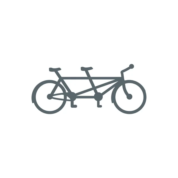 Isoliertes Fahrrad für zwei Vektor-Design — Stockvektor