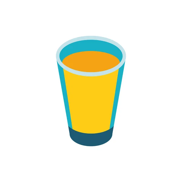 Diseño aislado del vector de bebida de jugo de naranja — Vector de stock