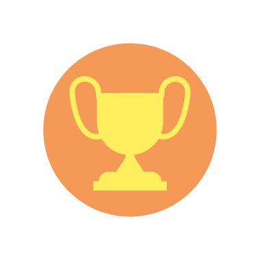 İzole edilmiş kupa ikonu vektör tasarımı