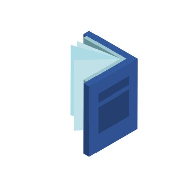 İzole eğitim açık kitap vektör tasarımı