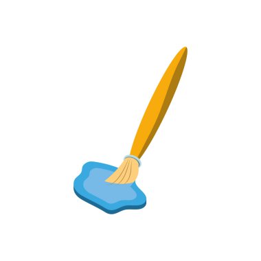 İzole edilmiş boya sıçrama ve fırça vektör tasarımı