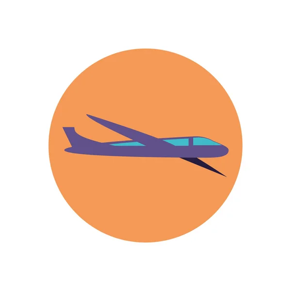 Conception vectorielle d'icône d'avion isolé — Image vectorielle