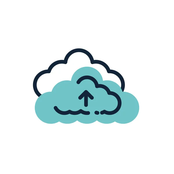 Yalıtılmış bulut bilgi işlem vektör tasarımı — Stok Vektör
