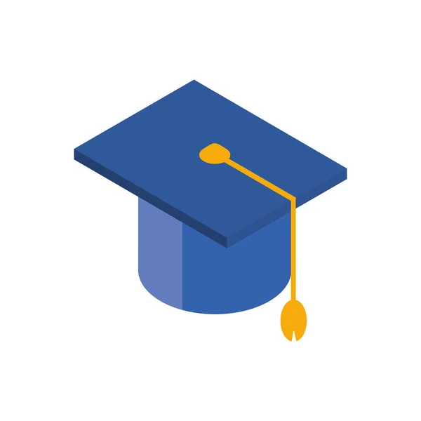 Ontwerp van de geïsoleerde graduatiedop vector — Stockvector