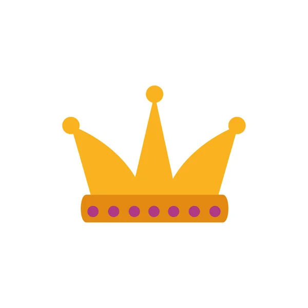 Isolerad kung lila och guld krona vektor design — Stock vektor