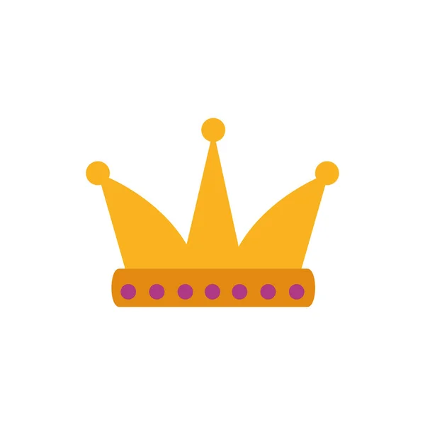 Isolated king purple and gold crown vector design — ストックベクタ