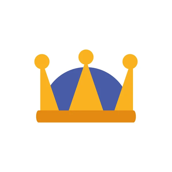 Isolated king blue and gold crown vector design — 스톡 벡터