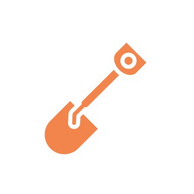 İzole edilmiş inşaat küreği vektör tasarımı