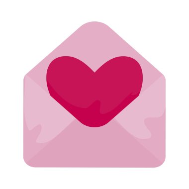 Kalp vektör tasarımlı aşk kartı