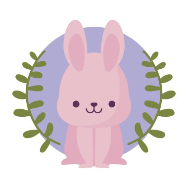 Kawaii tavşan çizgi film vektör tasarımı