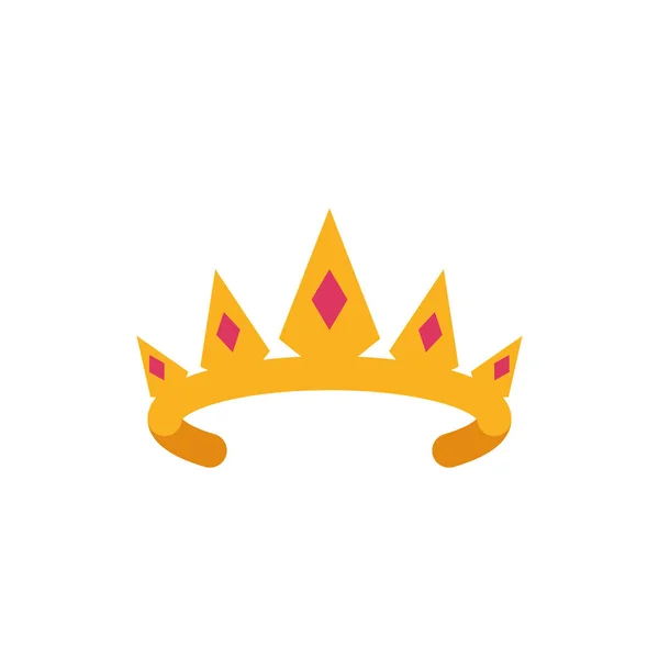 Isolierte Königin rosa und goldene Krone Vektor-Design — Stockvektor