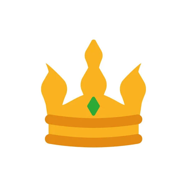 Isolated king green and gold crown vector design — ストックベクタ