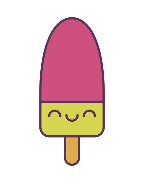 Kawaii popsicle cartoon vector design — Stock Vector