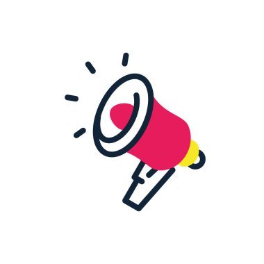 İzole edilmiş megafon ikon vektör tasarımı