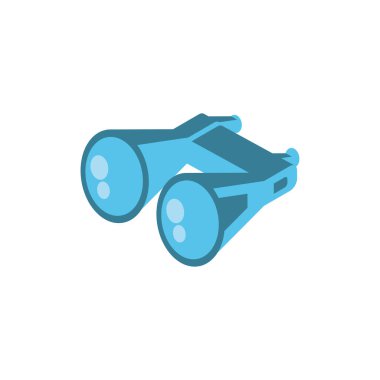 İzole edilmiş dürbün nesne vektör tasarımı