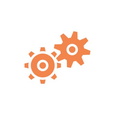 İzole edilmiş metal dişli vektör tasarımı