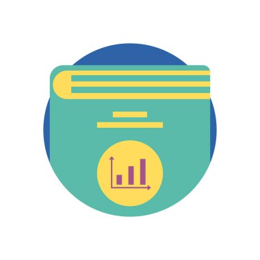 İzole iş akışı ve kitap vektör tasarımı