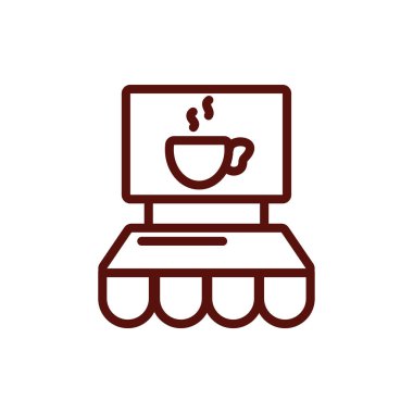 İzole kahve dükkanı vektör tasarımı