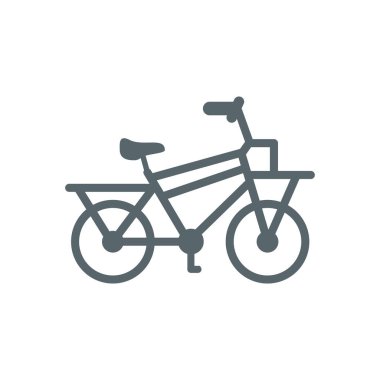 İzole edilmiş bisiklet simgesi vektör tasarımı