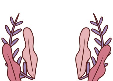 İzole edilmiş pembe yaprak vektör tasarımı