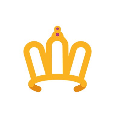 İzole edilmiş kraliçe mor ve altın kaplama vektör tasarımı