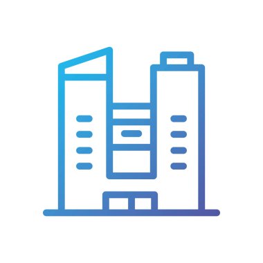 İzole şehir inşa vektör tasarımı