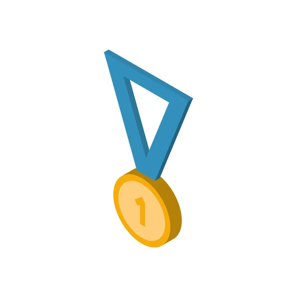 Isoliertes Medaillensymbol-Vektor-Design — Stockvektor