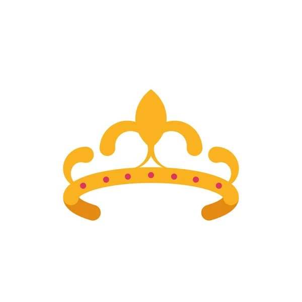 Isolerad drottning rosa och guld krona vektor design — Stock vektor