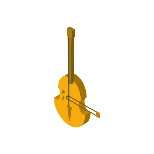 Conception vectorielle d'instrument de violon isolé — Image vectorielle