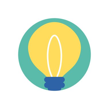 İzole edilmiş elektrik ampul vektör tasarımı