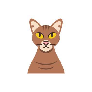 Şirin kahverengi kedi çizgi film vektör tasarımı