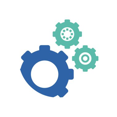 İzole edilmiş metal dişli vektör tasarımı