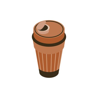 İzole kahve kupası vektör tasarımı